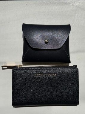 Marc Jacobs Black Leather Zip Wallet and SAMARA Card Holder